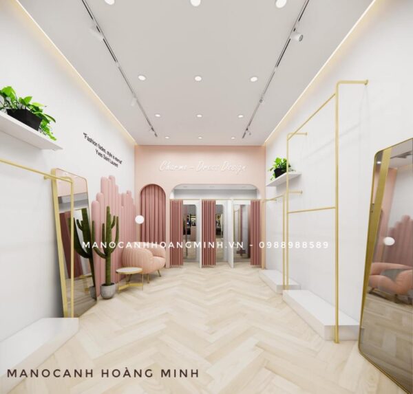 Mẫu shop mới thi công/ dàn giá kệ